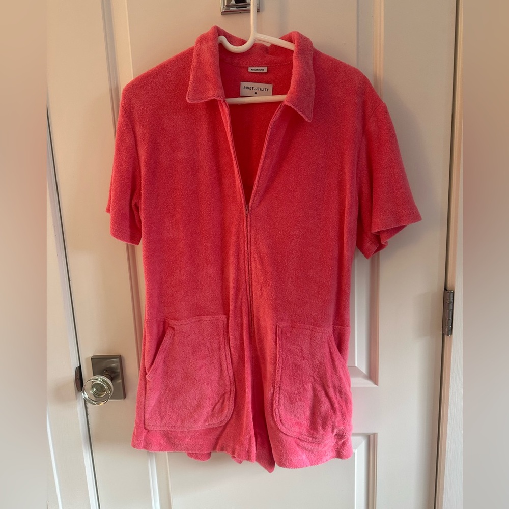 Rivet Utility Runaround jump suit terry size M